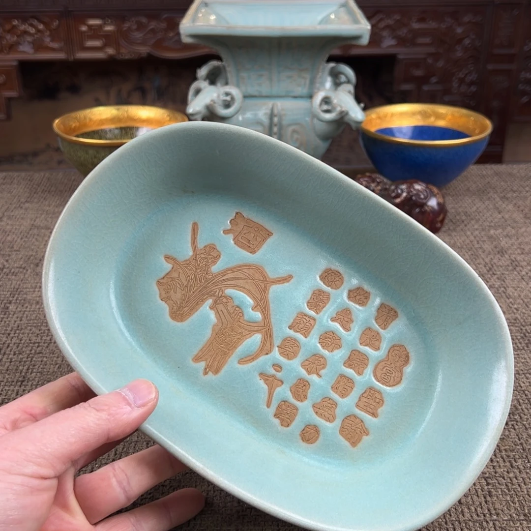 瓷片正能量陶瓷艺术品