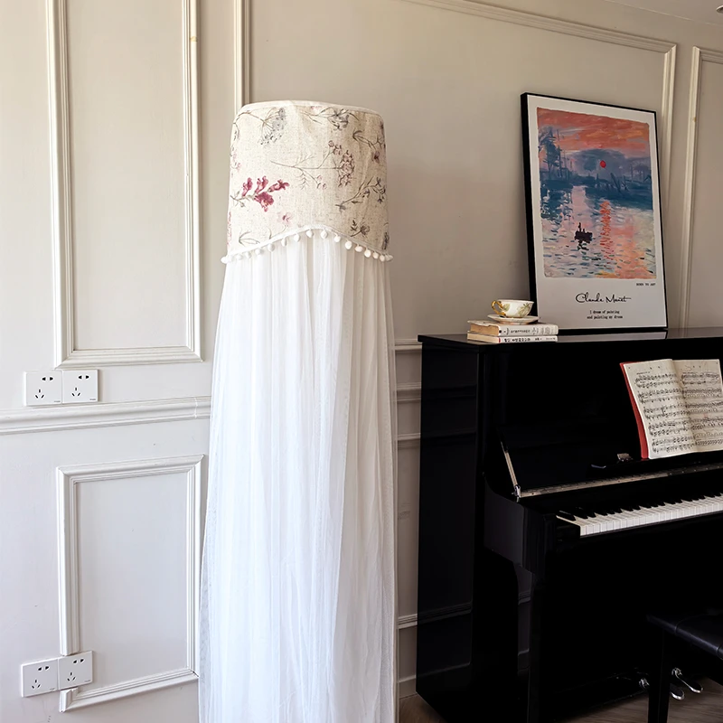 适用于立式柜机的圆柱形圆形客厅轻法式空调防尘罩开机不取家用