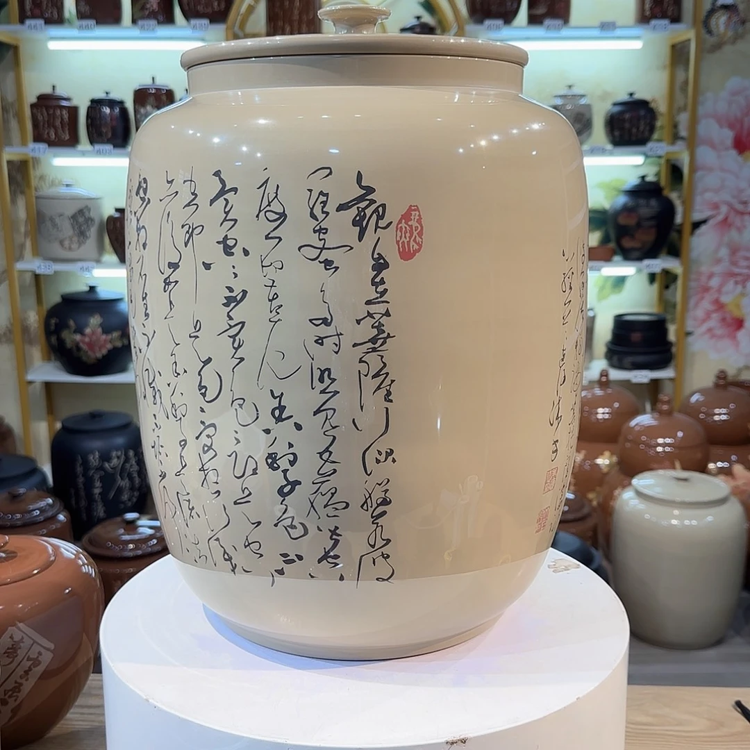 浅***行罐021建水紫陶20升水缸