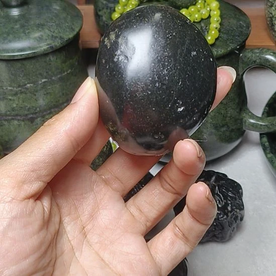 蛇纹石玉未镶嵌手把件