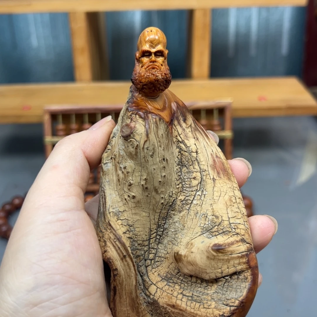 专***）木崖柏木摆件手把件，
