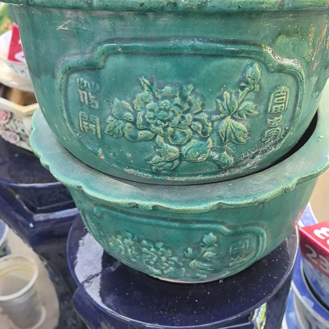 幸***英石湾陶瓷花盆2个包邮