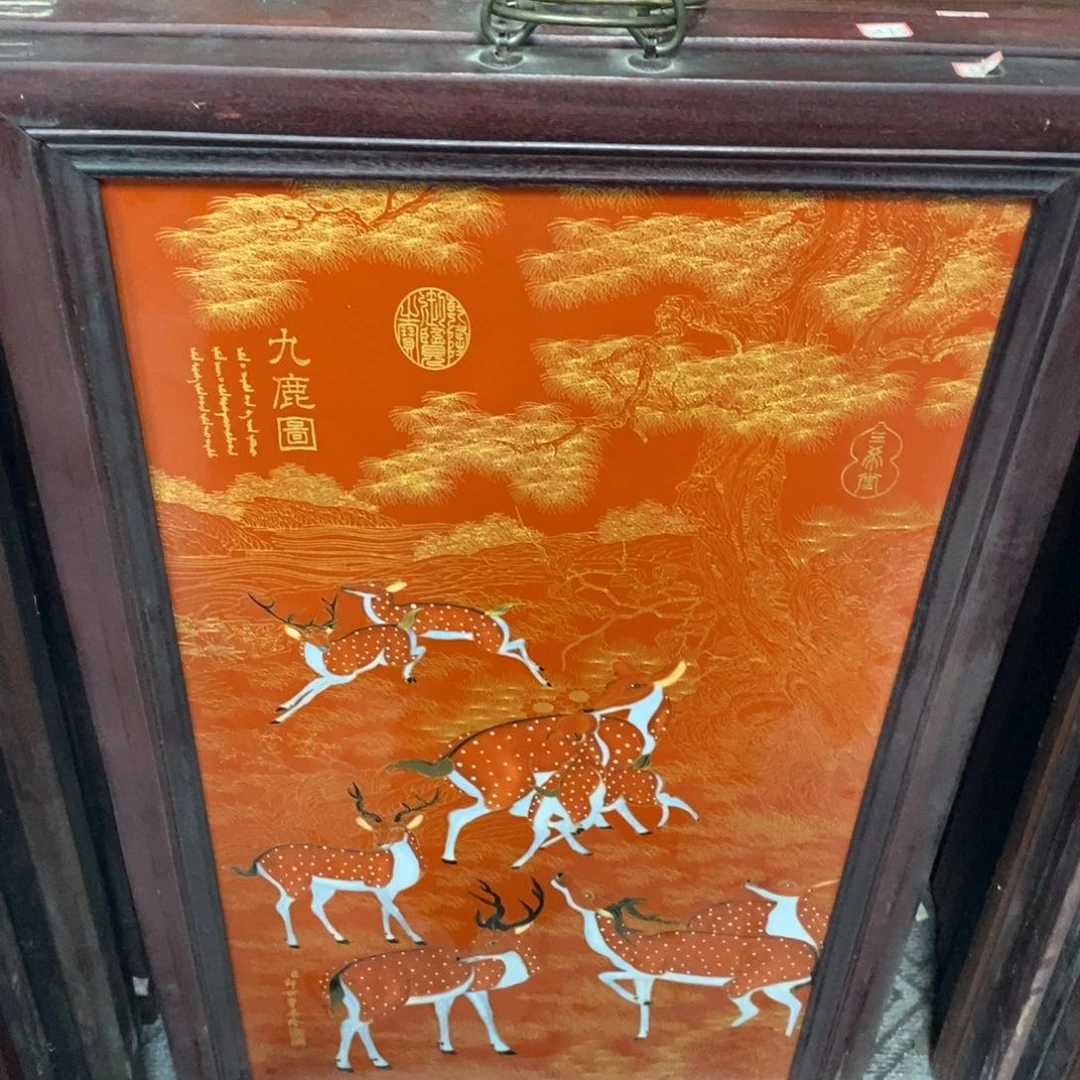 瓷片90*52*1景德镇瓷板画柴窑烧制
