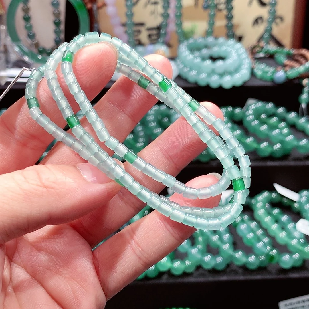 翡翠未镶嵌手链卡3.8