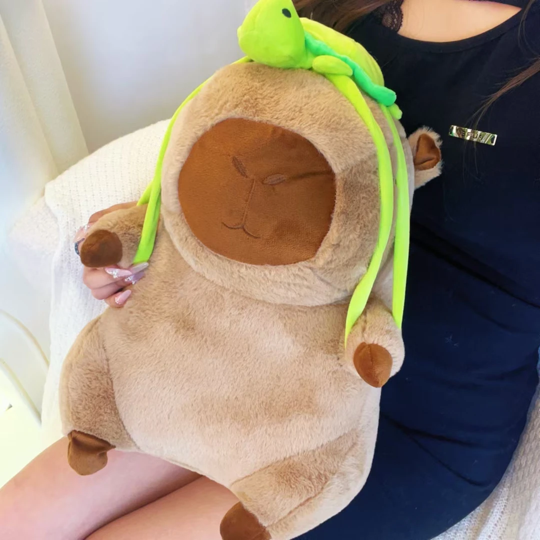 超萌乌龟卡皮巴拉毛绒玩具一个40cm 破损补发