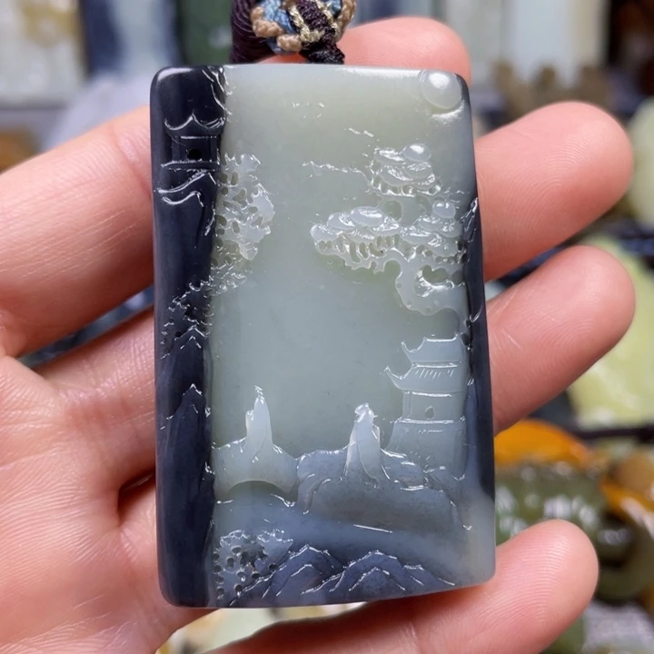 和田玉未镶嵌挂件