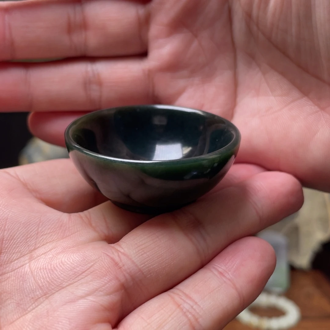 和田玉未镶嵌摆件和田玉茶杯未镶嵌