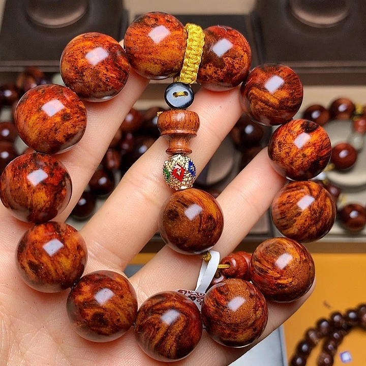 花梨木类手串/手链黄花梨风化料老挝花梨土埋料1.8