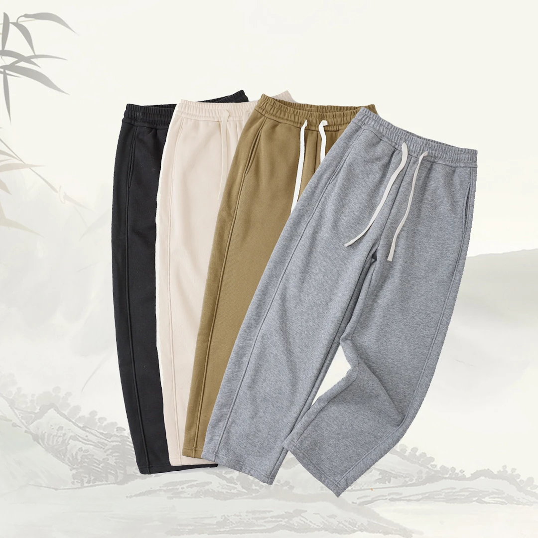 品牌新款休闲百搭显瘦加厚松紧抽绳阔腿裤44376