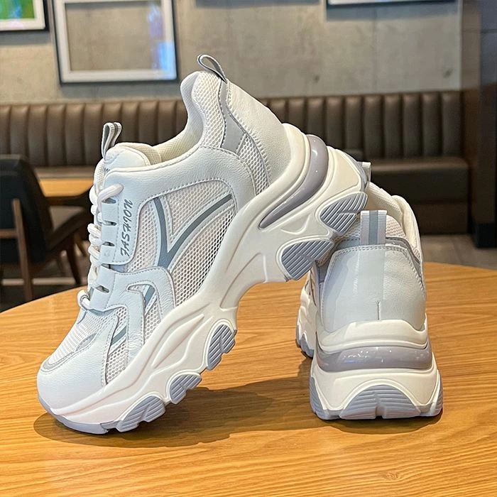 爆款潮流百搭内增高老爹鞋女ins潮2025年新款夏季网面透气百搭爆