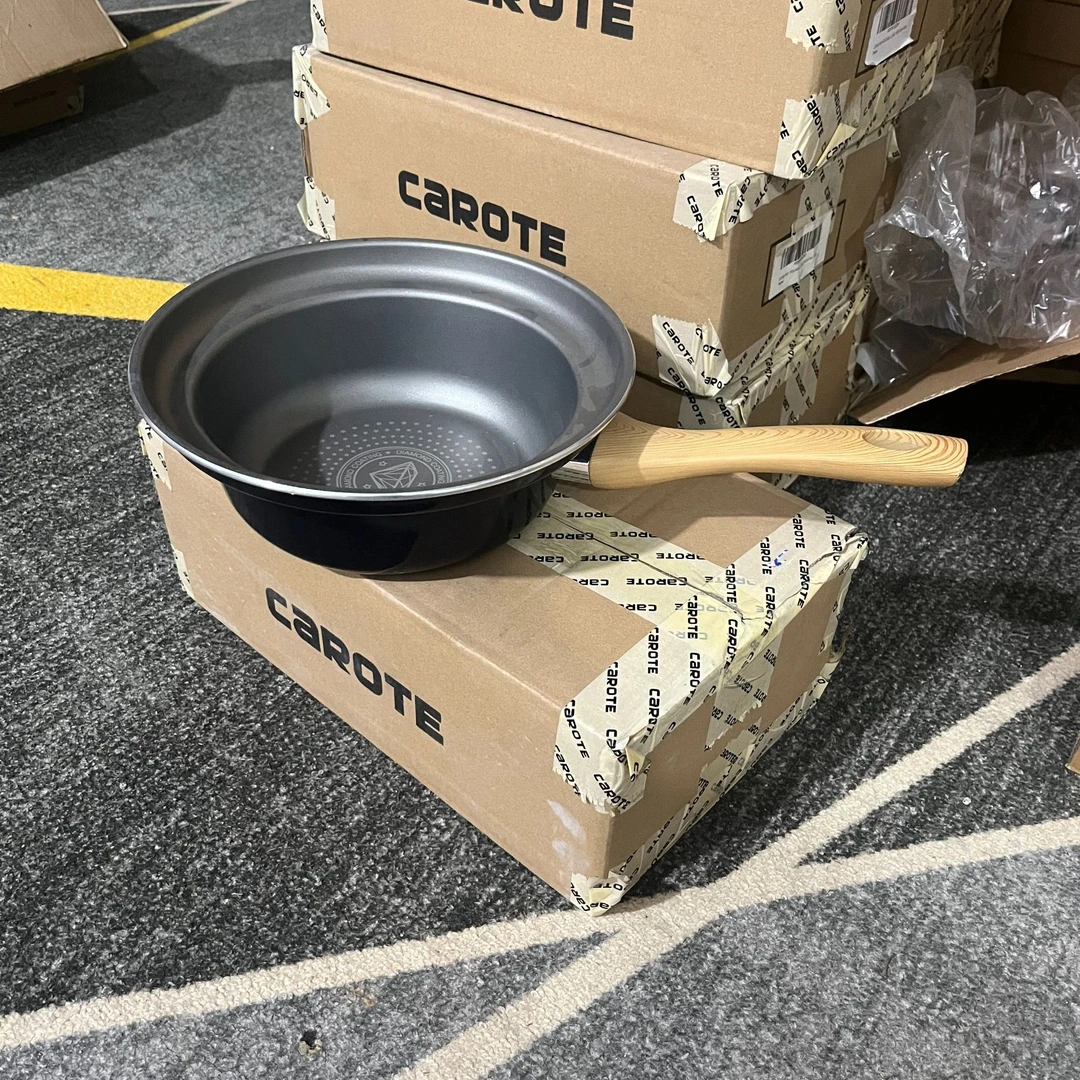 钛金钻石20CM加深炒锅电磁炉不挑灶具【无盖】微瑕