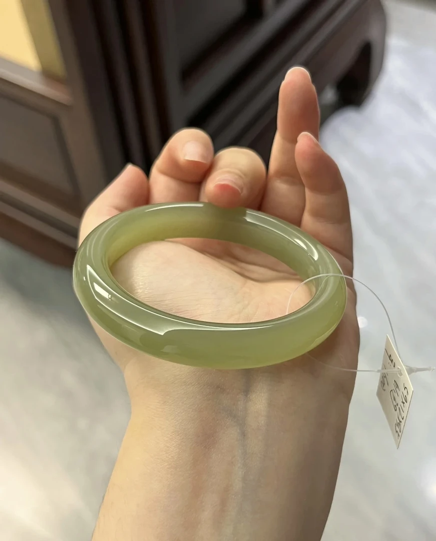 【冰茶晴/冰湖水】AAAAA青海昆仑山脉天然手镯 13mm*10mm