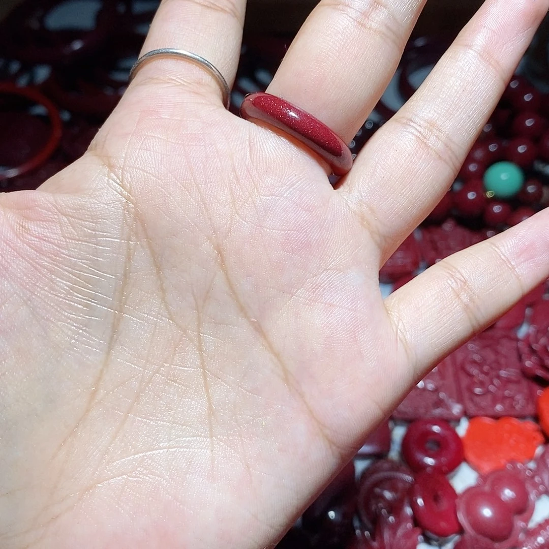 天然辰砂朱砂戒指14