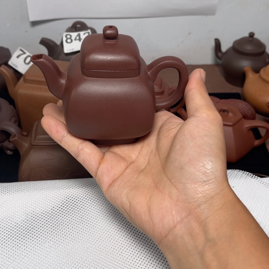 茶壶紫砂鸣远四方200毫升