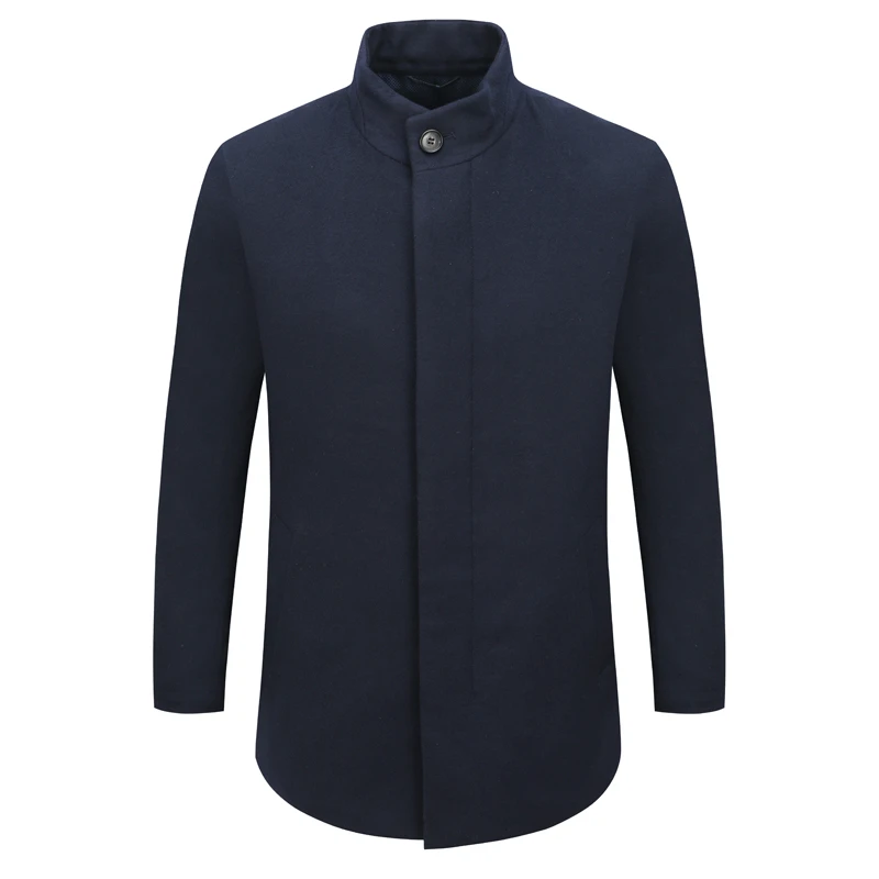 SF300圣秋冬男士大衣 直排扣保暖防风外套商务休闲