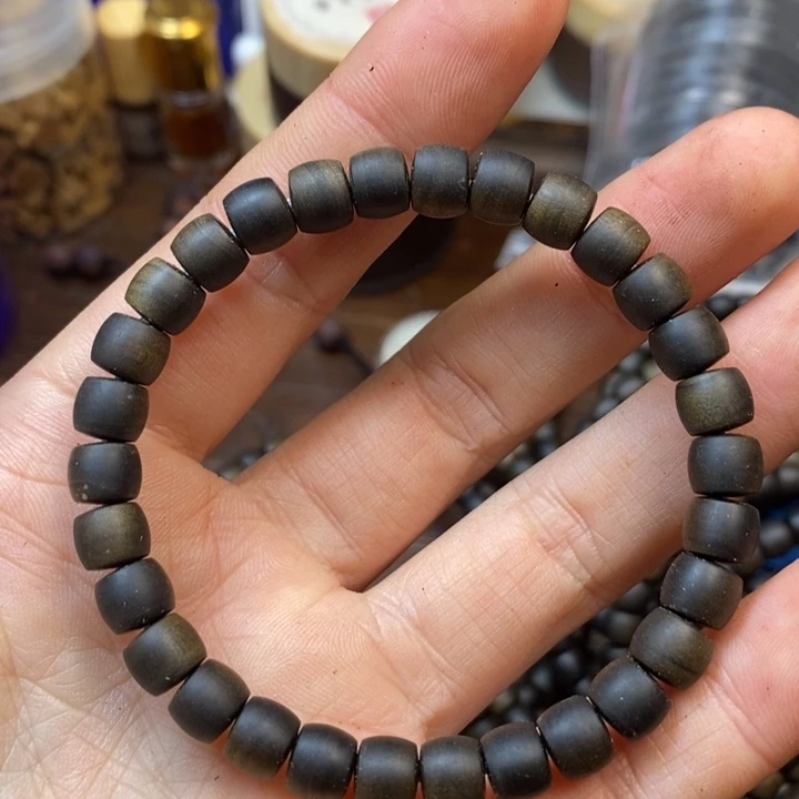 檀香木手串/手链6*7阴沉横纹沉水