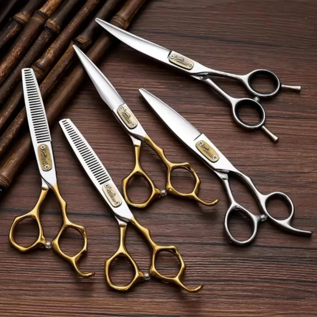 九爷定制美发剪刀发型师打薄剪碎发刘海无痕牙剪平剪理发剪