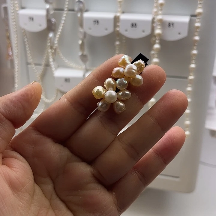 淡水珍珠未镶嵌发夹