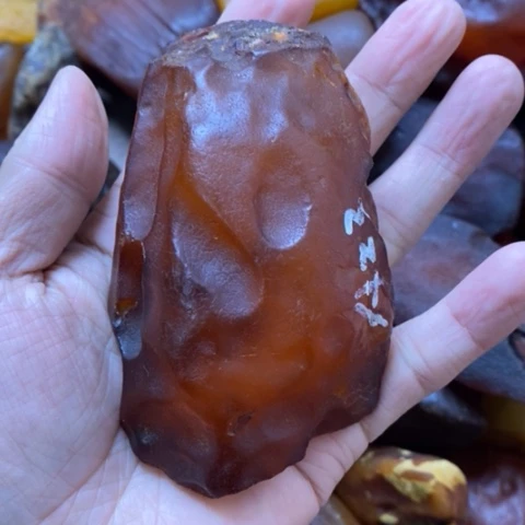 蜜蜡珠宝奇石未镶嵌米**光琥珀蜜蜡原石定制 吊坠