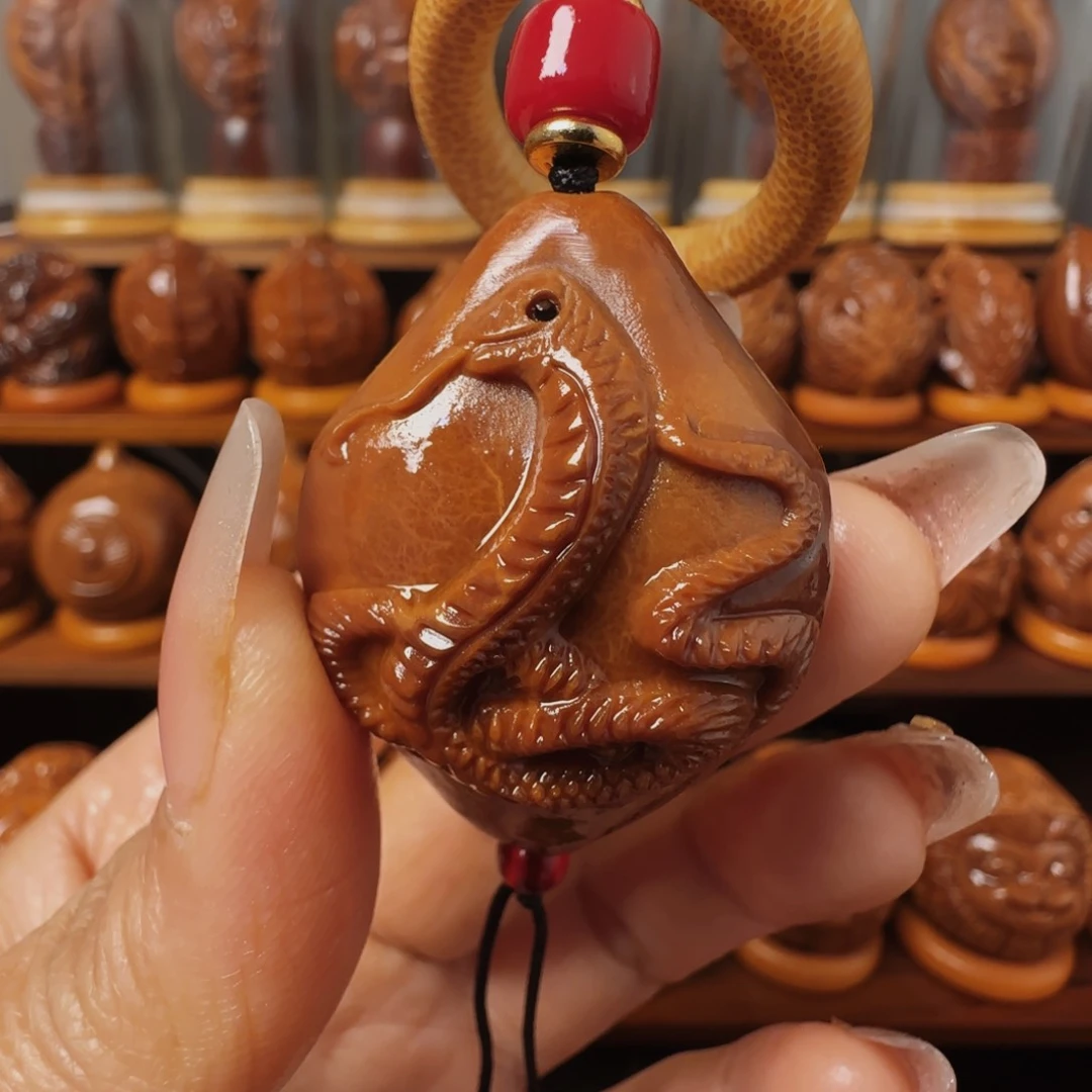 橄榄核把件生肖蛇守护33不送油和刷