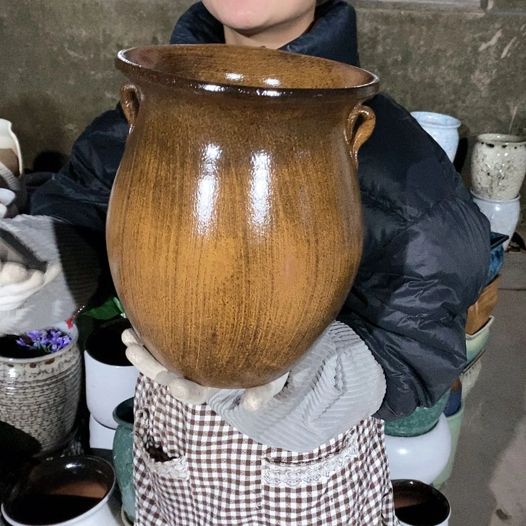 紫砂花盆正品口20高27