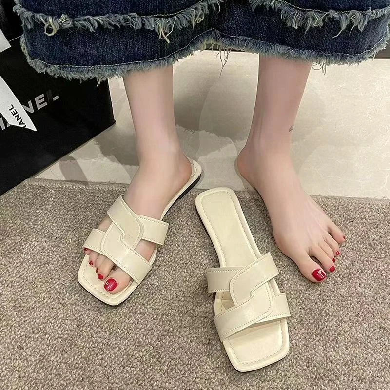 夏休闲款法式拖鞋女新款配裙子仙女风拖鞋C16