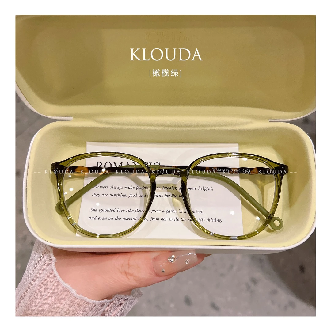 Klouda超轻韩版圆框减龄眼镜ins网红时尚男女同款防蓝光近视镜