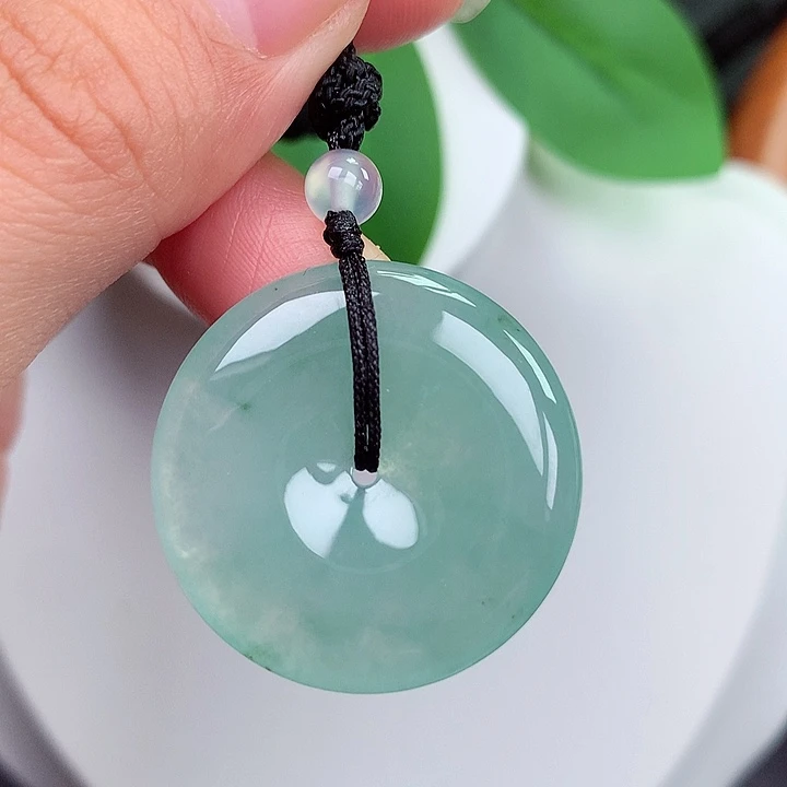 颈饰未镶嵌翡翠平安扣 28.8x5.2mm