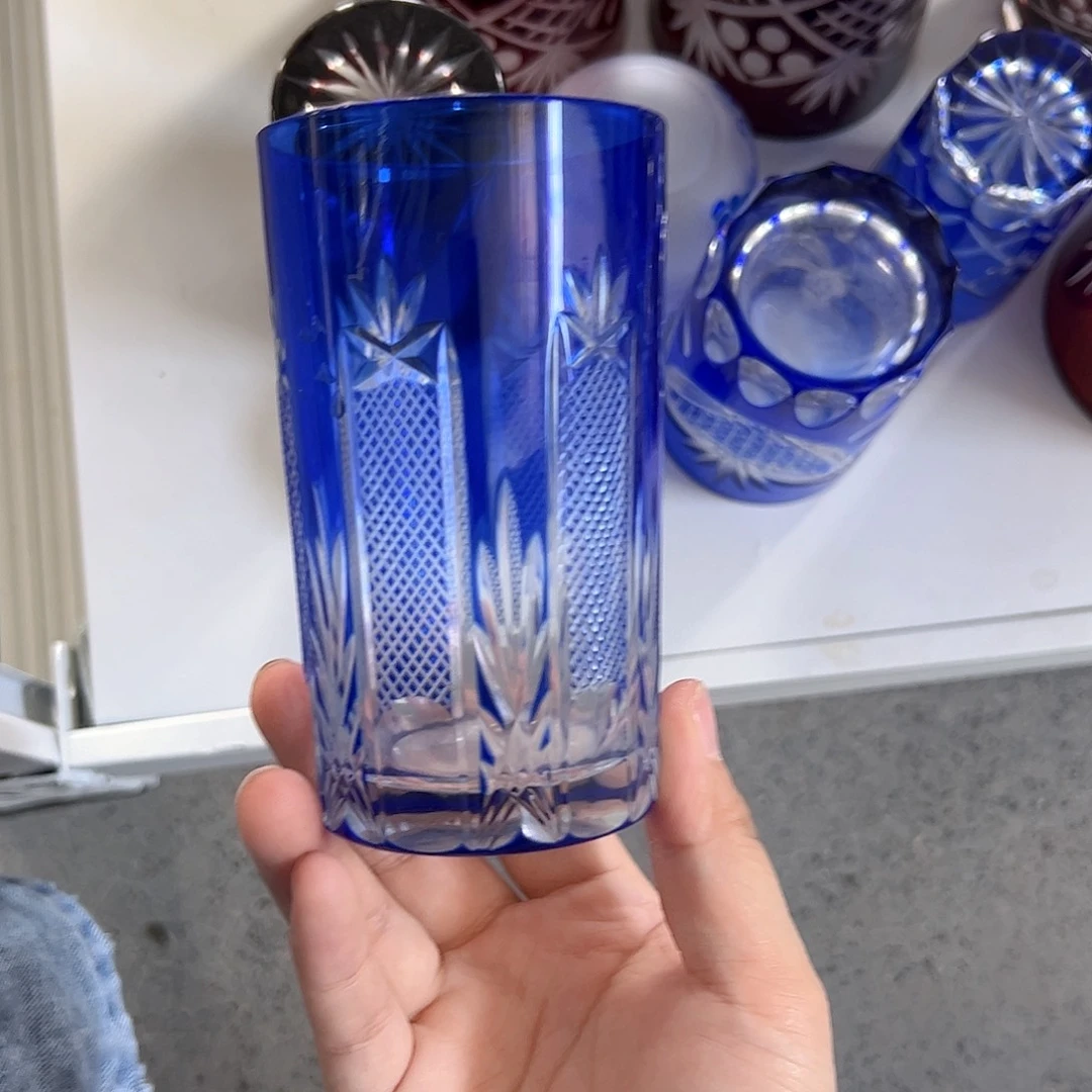 水晶玻璃高脚款微瑕一个