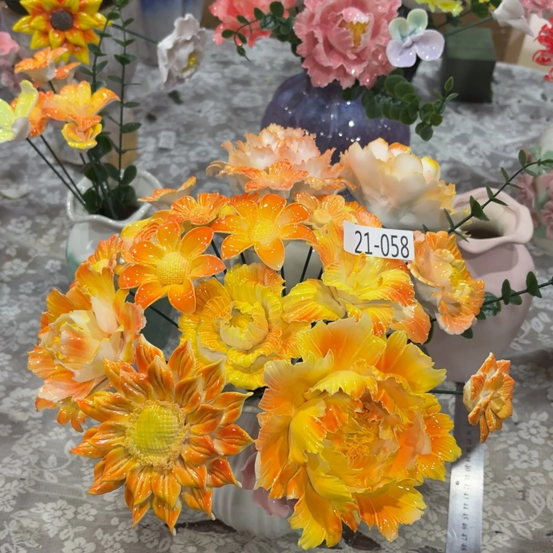 2158 陶瓷花拍满20元发货，退款的拉黑