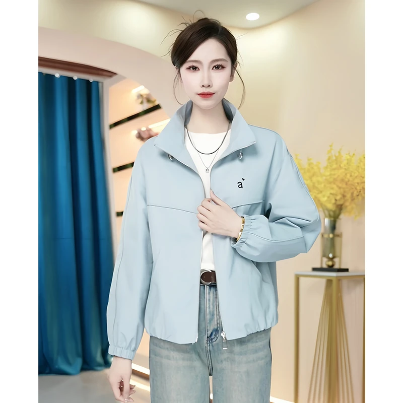 【KL-M19】2025年新款春秋款妈妈休闲时尚气质款轻薄外套女短款