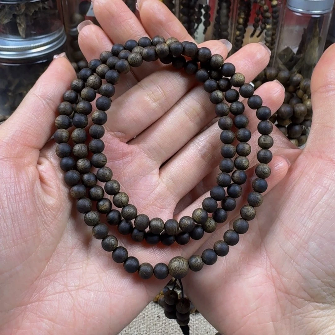 热***风手串沉香多圈奇楠沉香精品老料