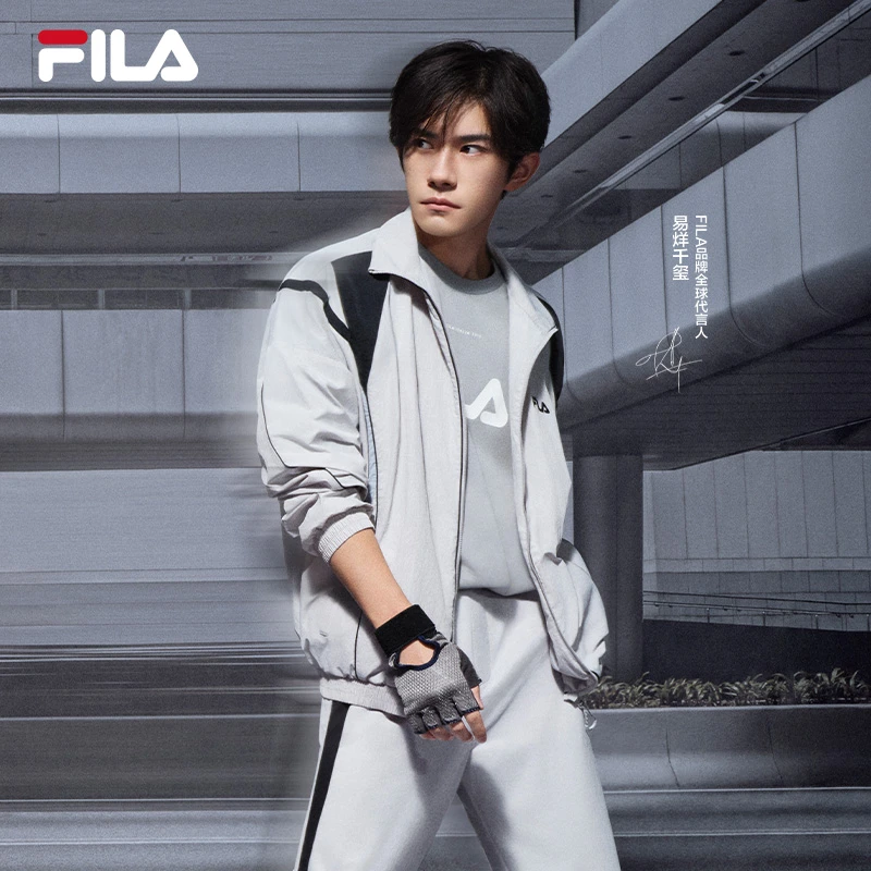 FILA斐乐【易烊千玺同款】男子春潮流复古运动休闲外套F11M519712F