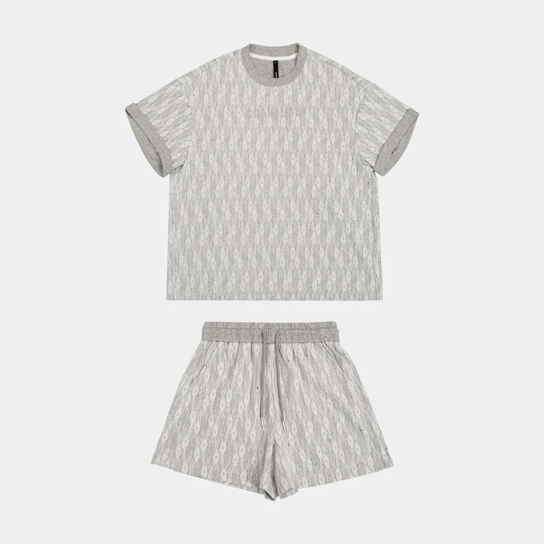 GGAHOLIDAY美式街头潮流宽松休闲百搭显瘦定制款蕾丝套装152358/9