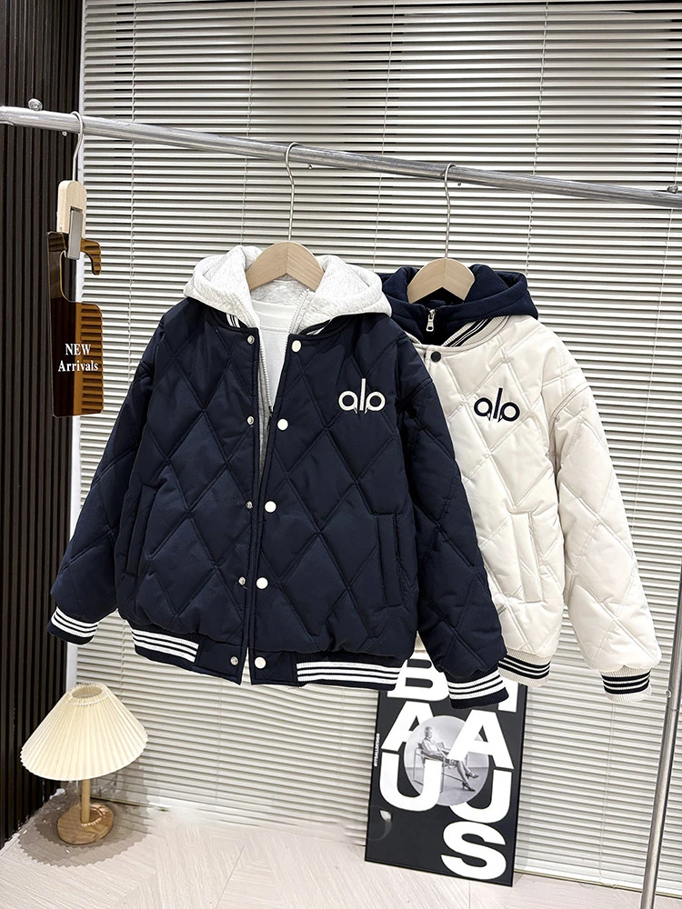 男童外套夹棉冬季棉服儿童连帽棒球服秋冬款中大童2025新款冬装潮