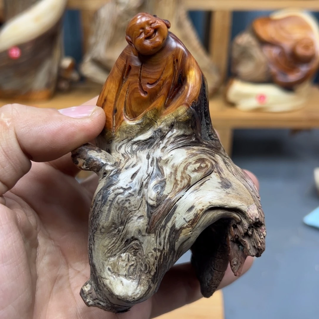 2***3木崖柏木摆件手把件