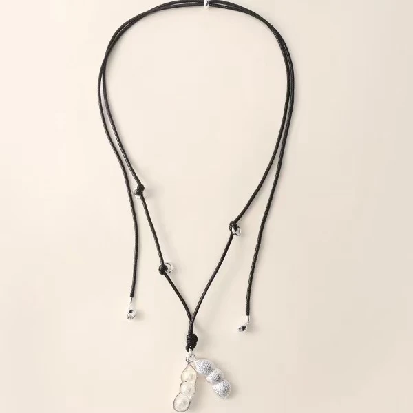 铜合金项链 晶豆花生项链女新款高级感时尚百搭个性潮流气质配饰