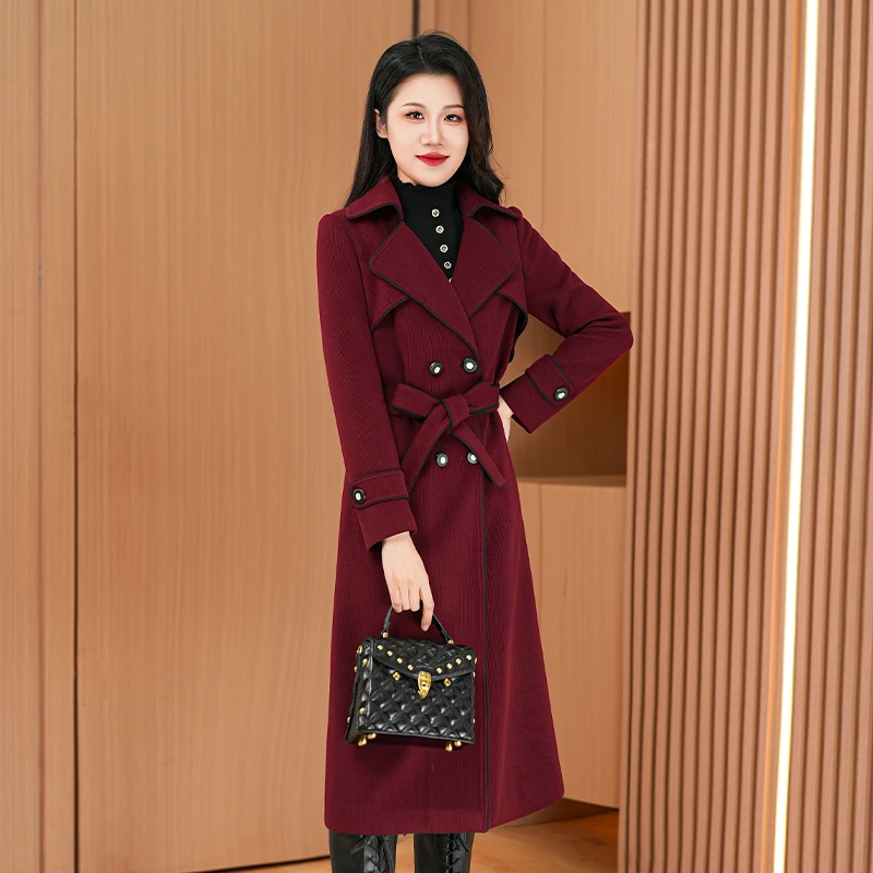 优雅新款气质时尚大气减龄休闲收腰显瘦风衣24080-LS