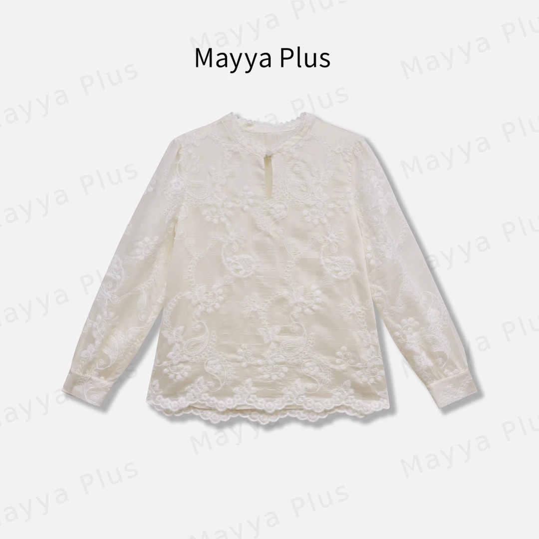 【静雅】Mayya Plus麦芽定制轻奢气质显瘦百搭款梭织上衣32518568