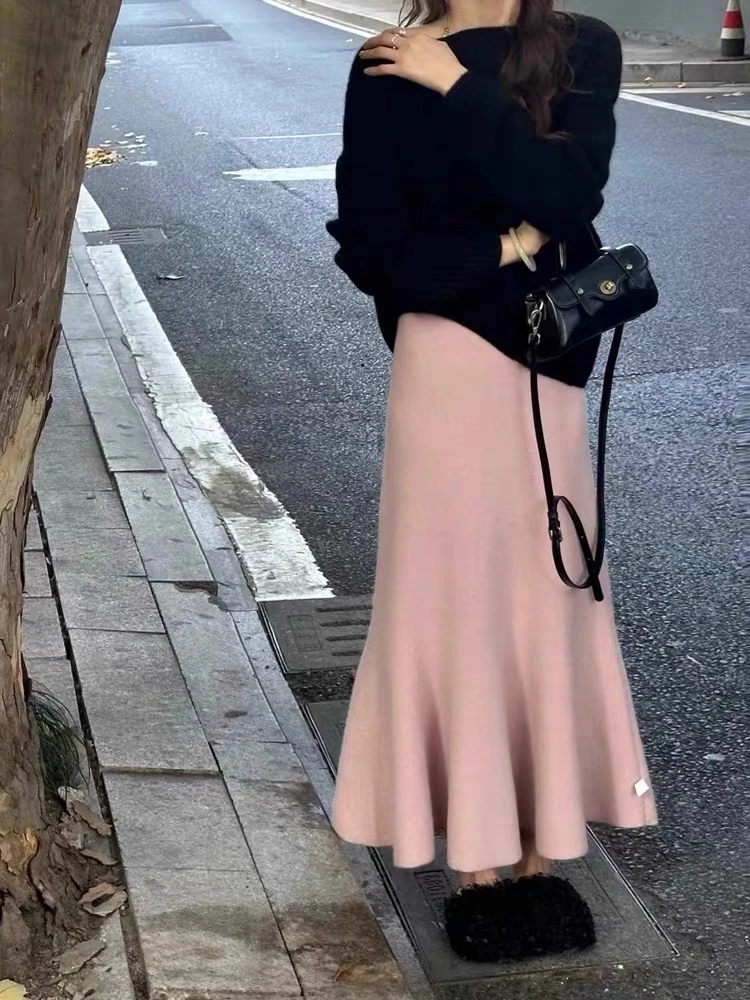 6072鱼尾半身裙女秋冬款温柔气质鱼尾裙a字包臀裙