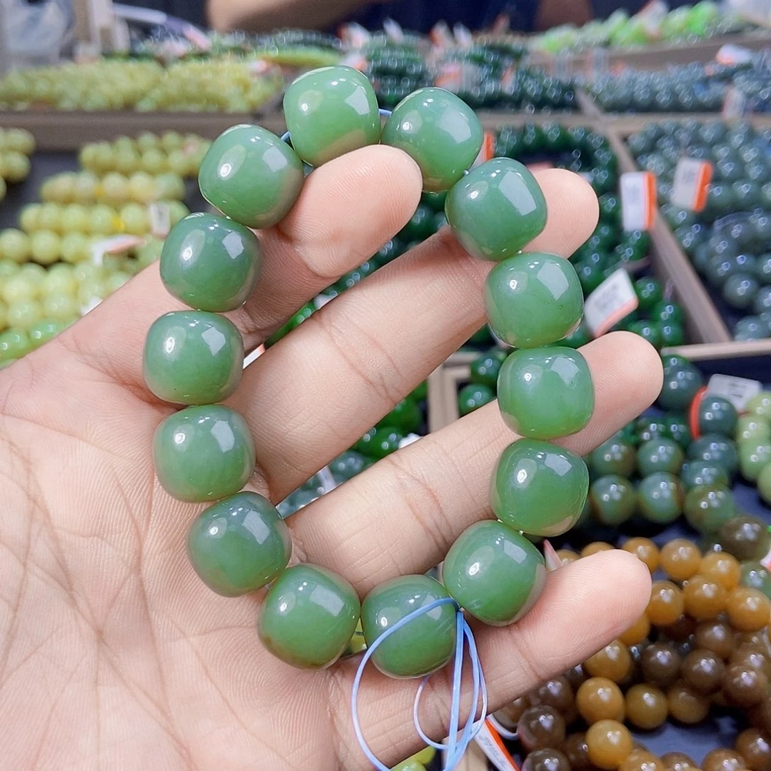 手串未镶嵌和田玉纯天然卡16新疆且末料且末蓝手串多样性发一