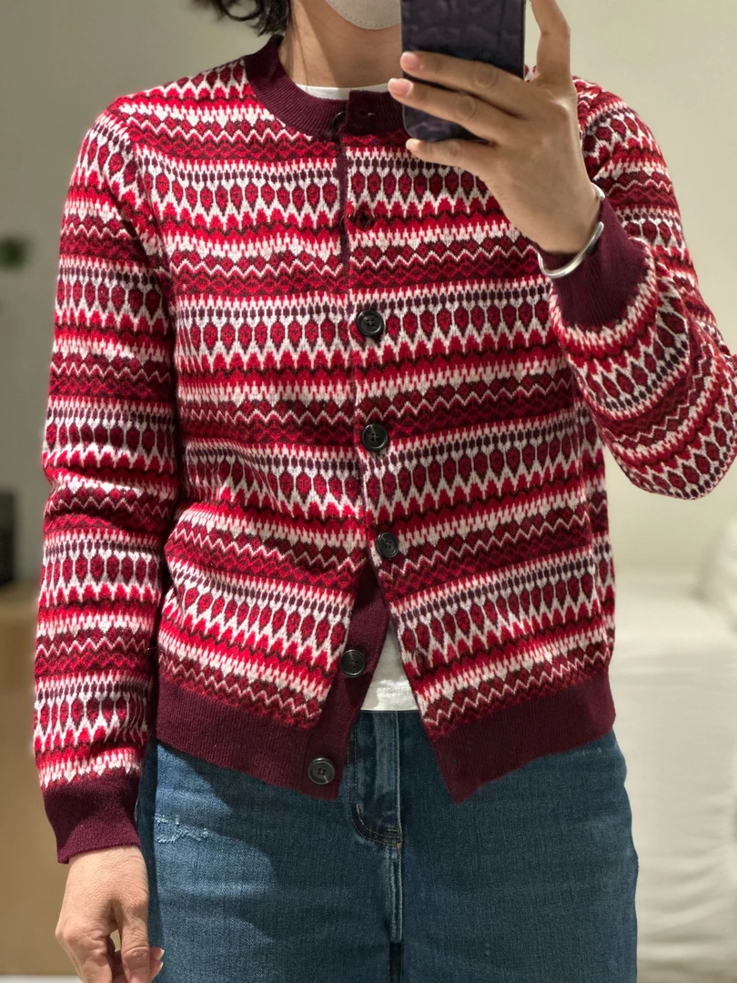 EXIT 2056 费尔岛风100羊毛开衫