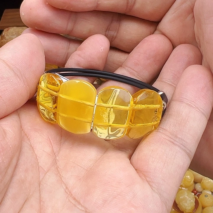 蜜蜡未镶嵌珠宝奇石单圈