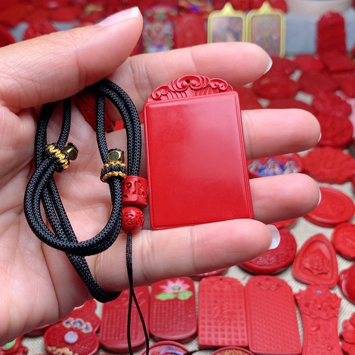 天然辰砂工艺品朱砂吊坠