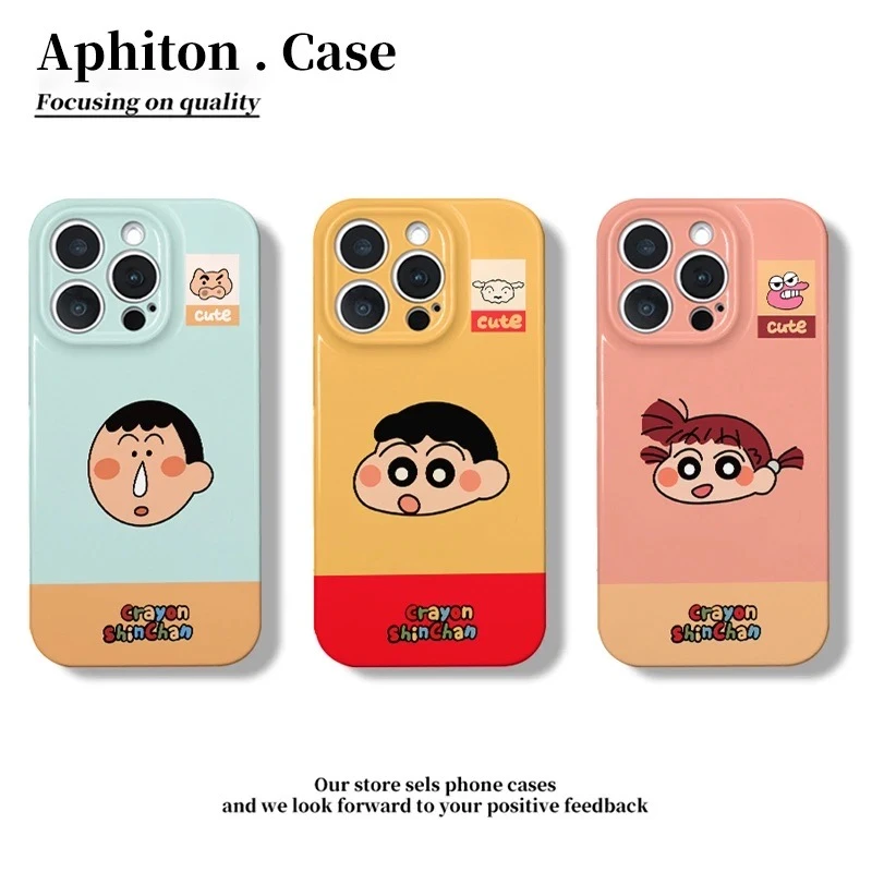 可爱拼接小新妮妮适用苹果16promax菲林手机壳华为vivo小米oppo硬