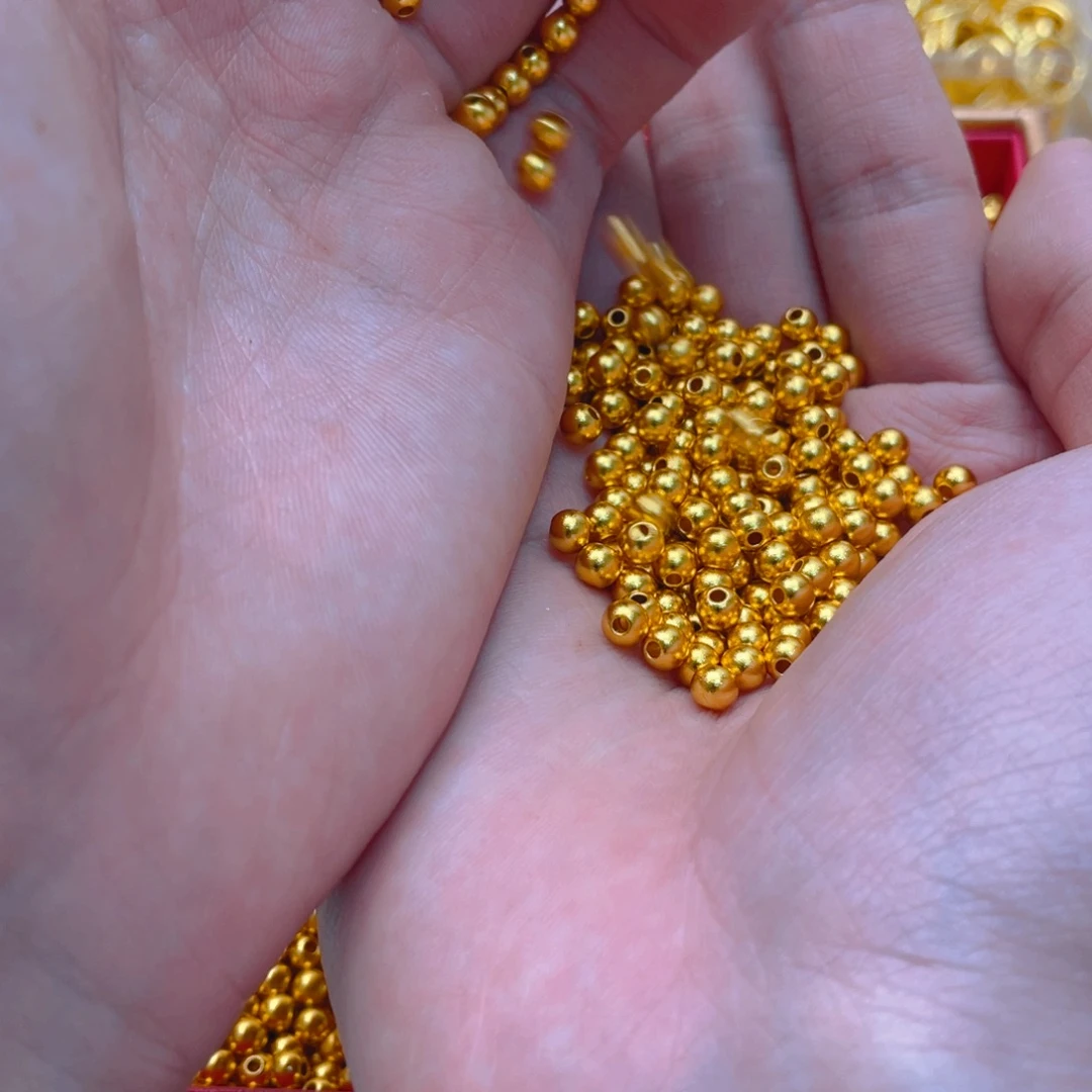 锆石铜合金新款高货古法珠5mm50颗