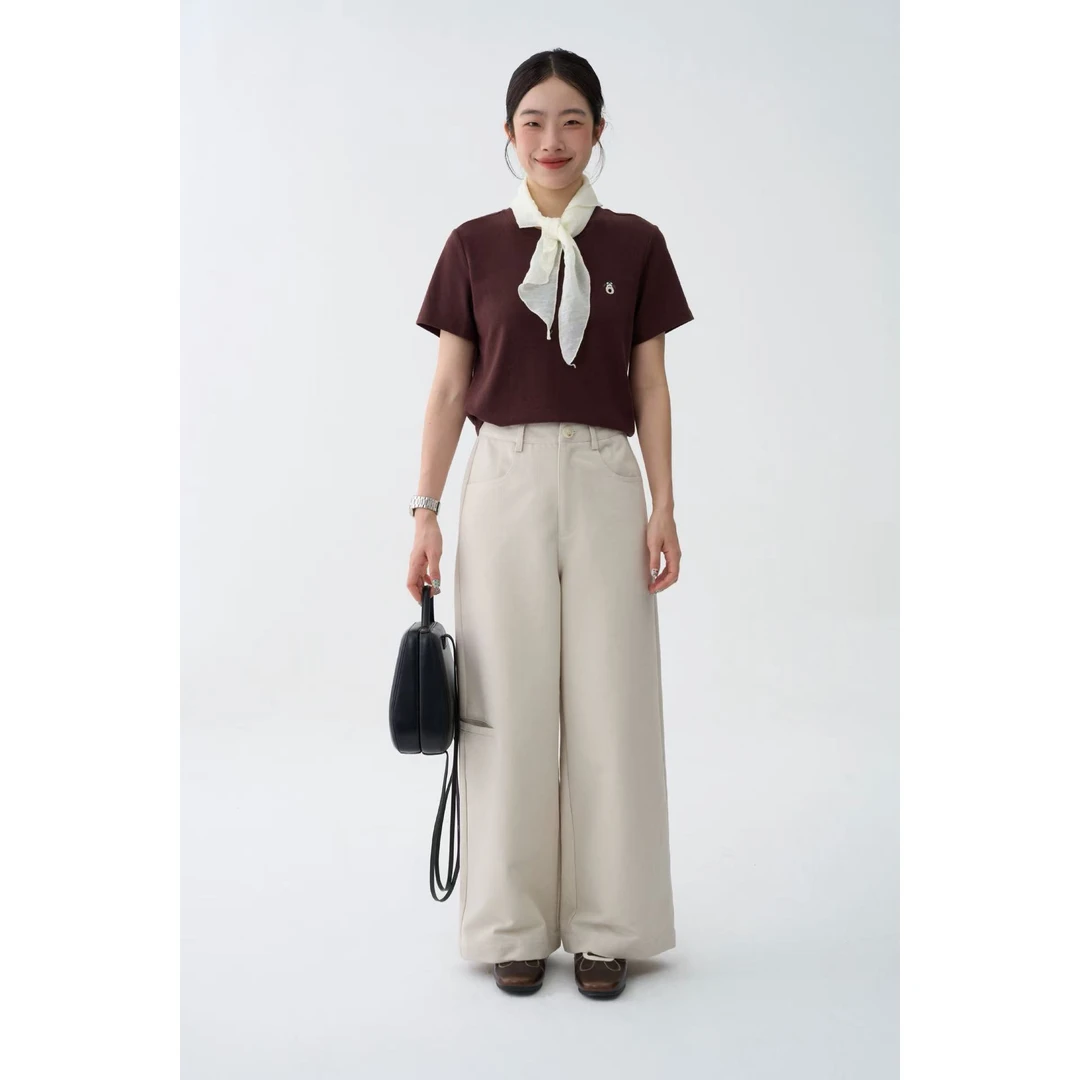 L-K657#『巨巨巨好穿！』INS风极简设计感高级百搭屁帘工装裤