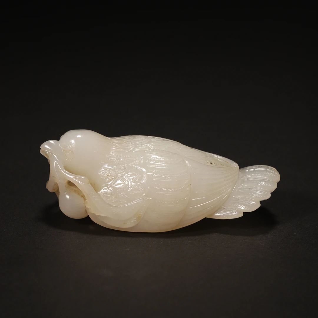 Lot16清代 和田玉喜报三元