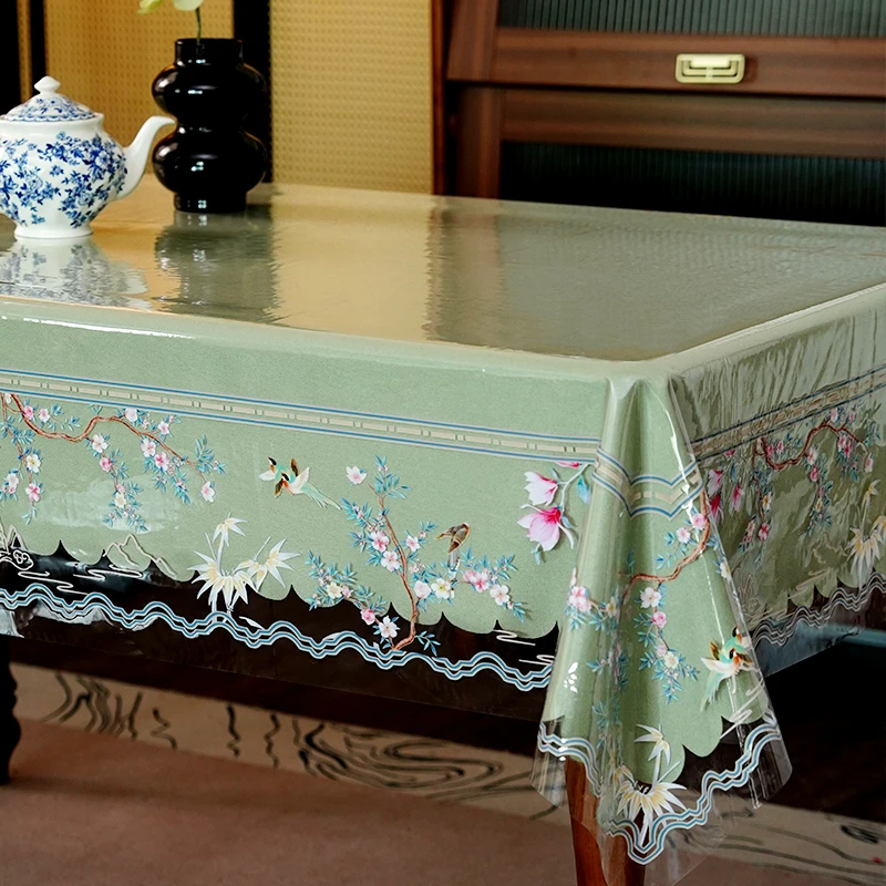 餐桌桌布防水防油防烫透明餐桌垫pvc台布轻奢茶几布桌面保护垫