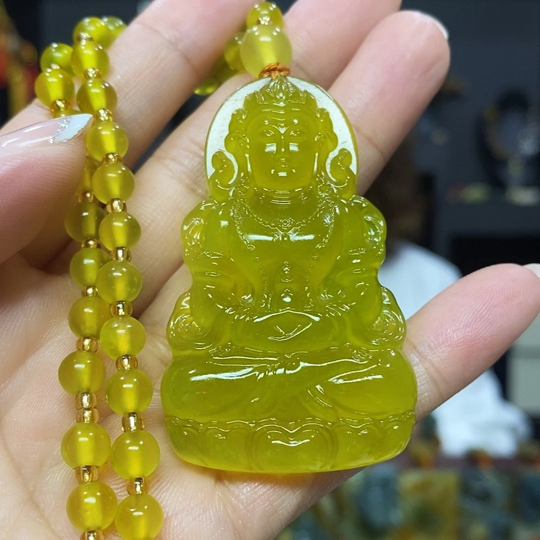 未镶嵌岫玉挂件吊坠项链